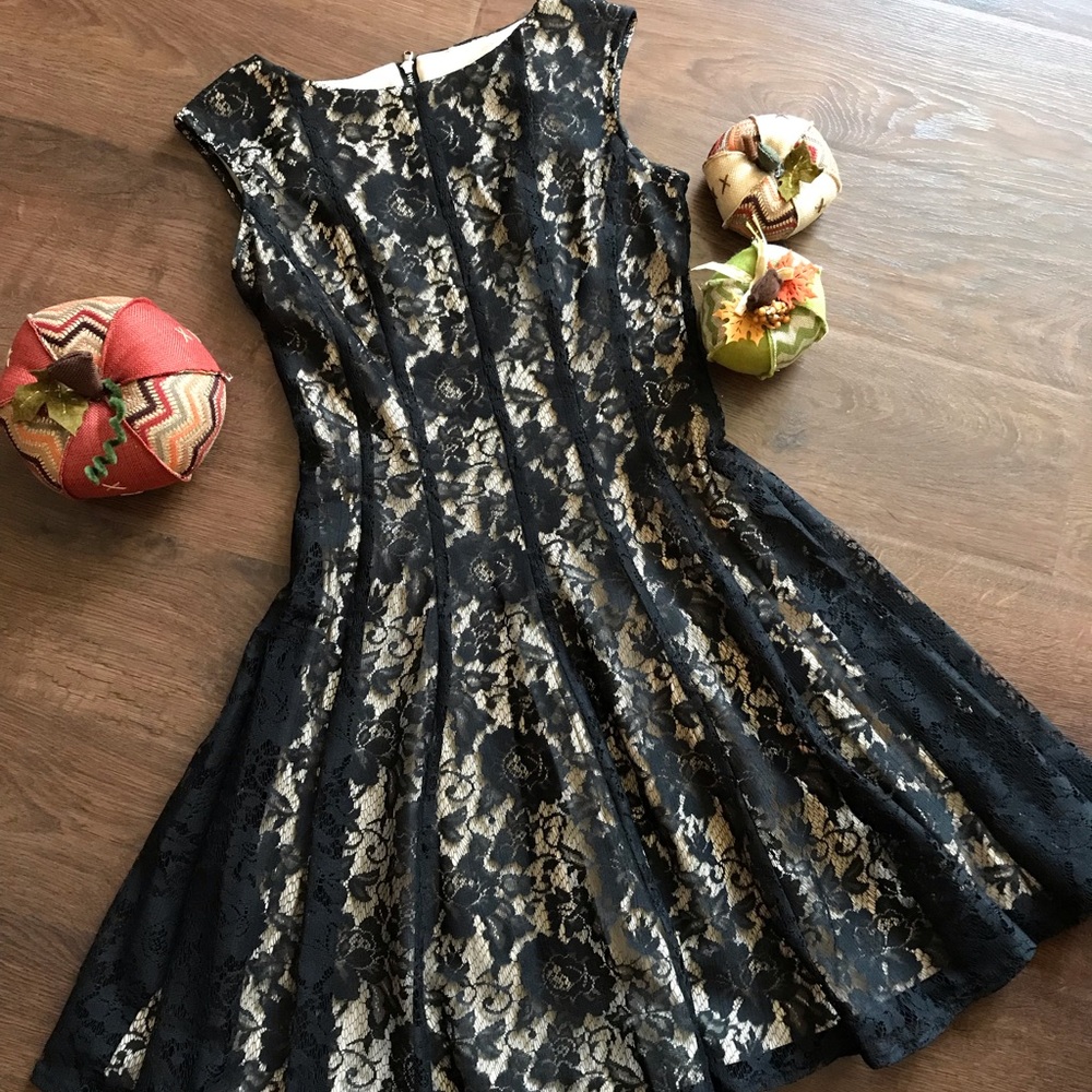 danny and nicole fit and flare dresses Danny & Nicole Womens Short Sleeve Embellished Fit + Flare Dress